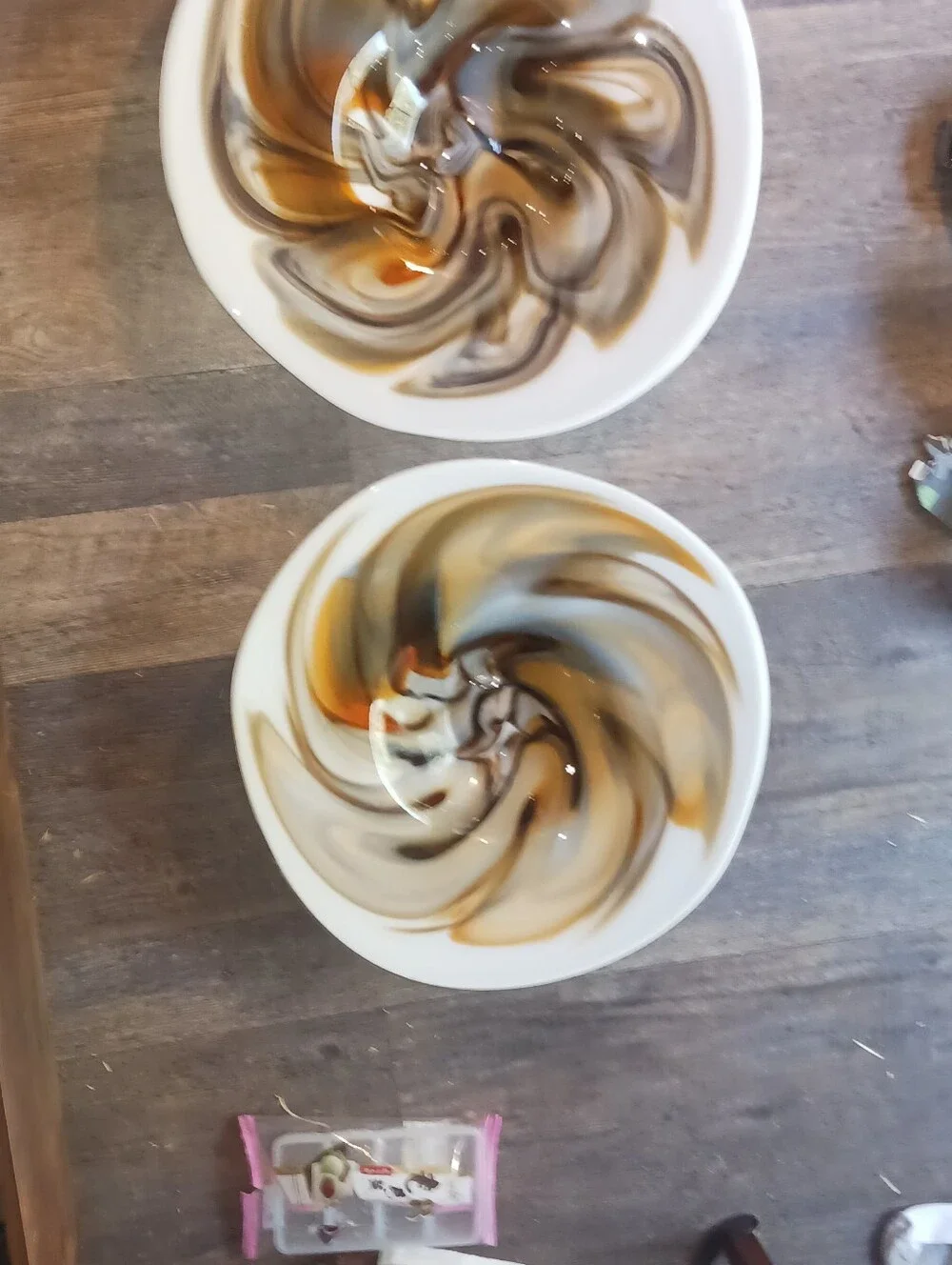 Stunning Monster Big Brown Mystery Swirl Centerpiece Bowls 19.75 Anocha